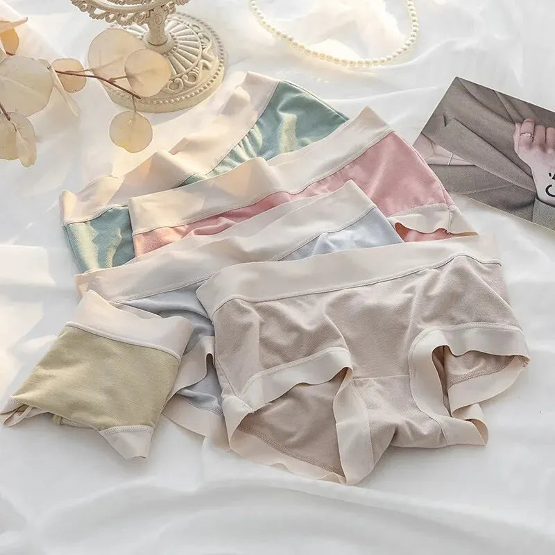 4Pcs/Set Women'S'S Panties Modal Underwear Female Comfortable Seamless Sexy Lingerie Intimates Underpants Briefs Girls Solid M-Xl