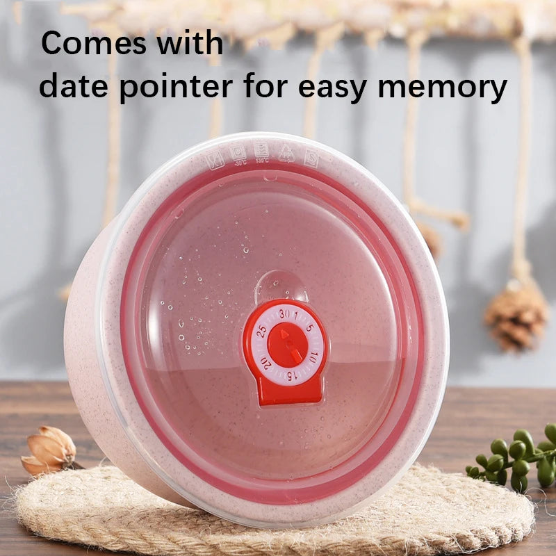 Three piece set of wheat straw preservation bowl with lid, household microwave plastic round lunch box