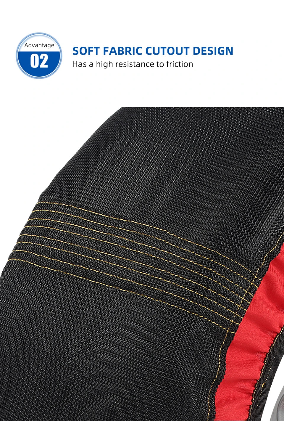Car Red Black Anti Skiing Sock With High Resistance Fiber Anti Slip Silent Don't Damage Tire With Storage Bag & Gloves & Sleeves