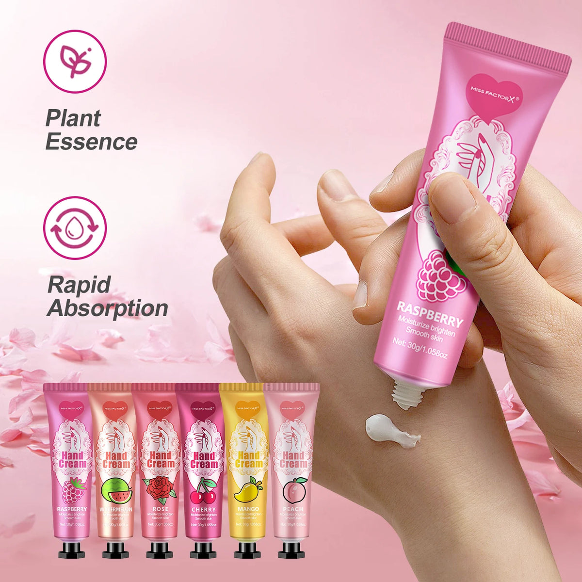 24PCS/Box Lip Balm in Bulk, Hand Cream in Bulk Thank You Card and Red Gauze Bag, Wedding Gift to Guests, Christmas and New Year