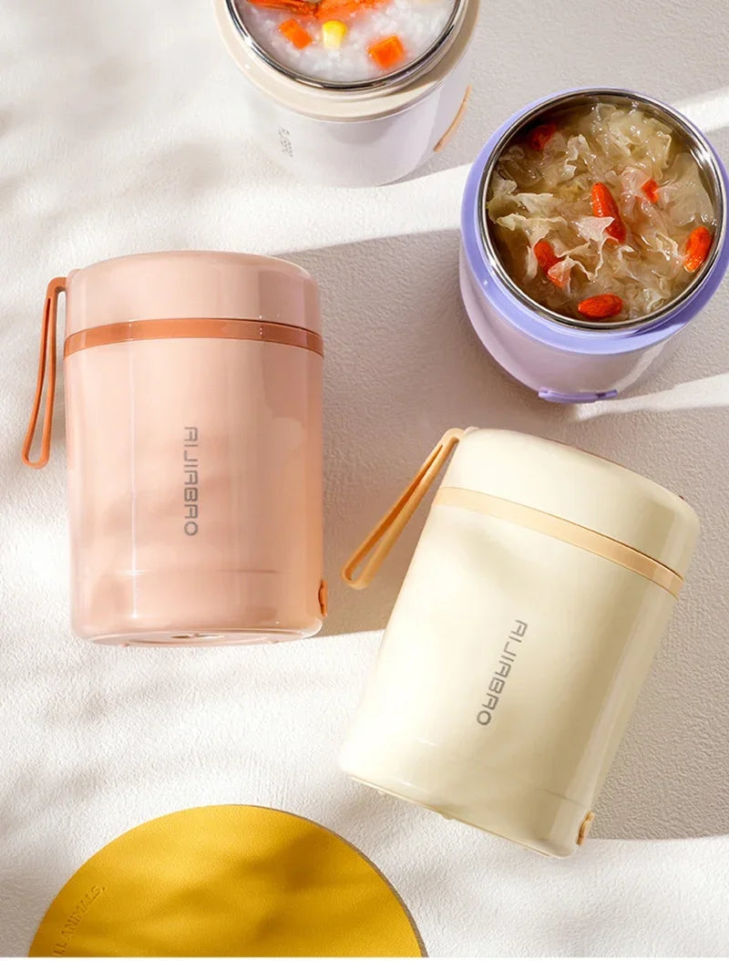 Fiambrera Eléctrica Calefactable USB de 600ML, Portátil para Picnic, Calentador de Leche y Alimentos, Contenedor Calentador de Alimentos de Acero Inoxidable 5V 12V 24V