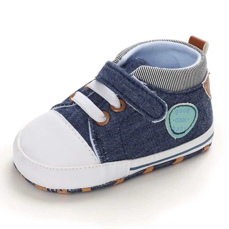 Four Season Blue Main Picture Comfortable and Lightweight Walking Shoes 0-12 Months Soft Sole Anti Slip Crawling Shoes