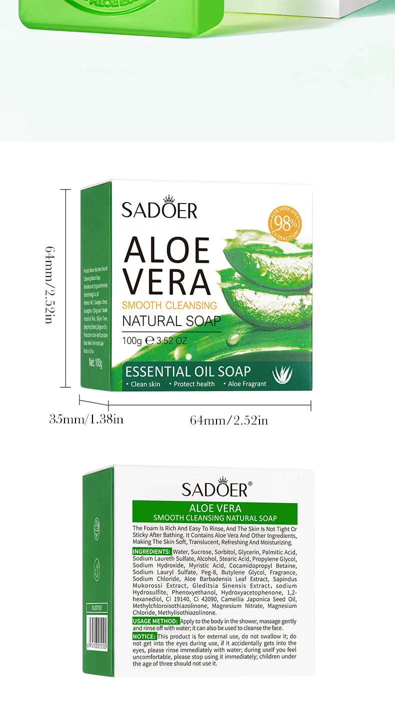 Aloe Vera Facial Soap - Handmade Essential Oil Cleanser 100g
