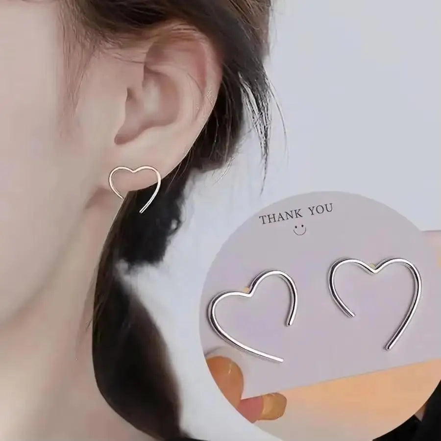 Korean Fashion Zircon Drop Earrings For Women'S Jewelry 2026 Trending New Luxury Women'S'S Geometric Hoop Earrings Pendientes Gifts