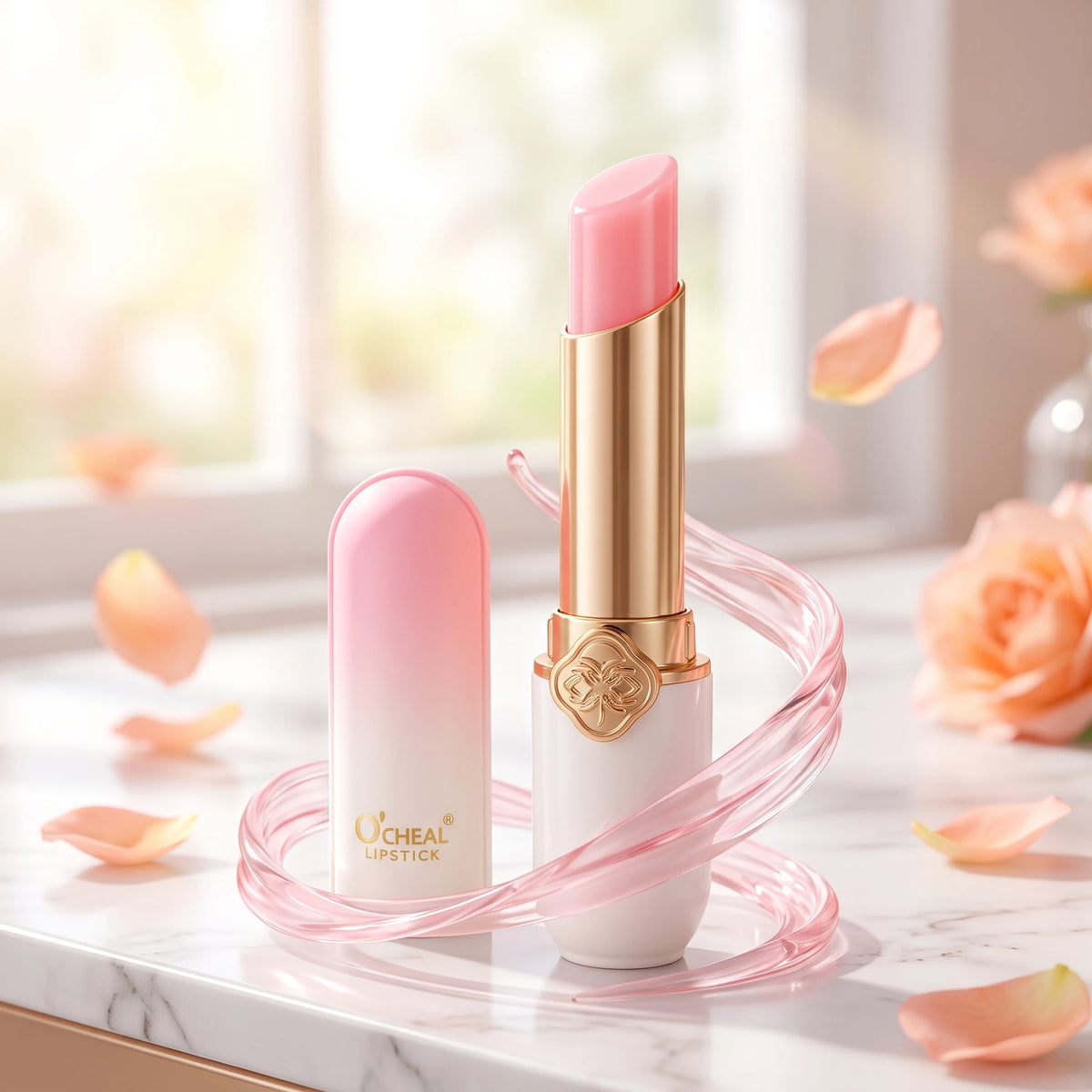 Twist Up Solid Lipstick Stick Moisturizing Pink Shine Glossy Long Lasting Smooth Lip Color Crayon Party Festival Daily Makeup