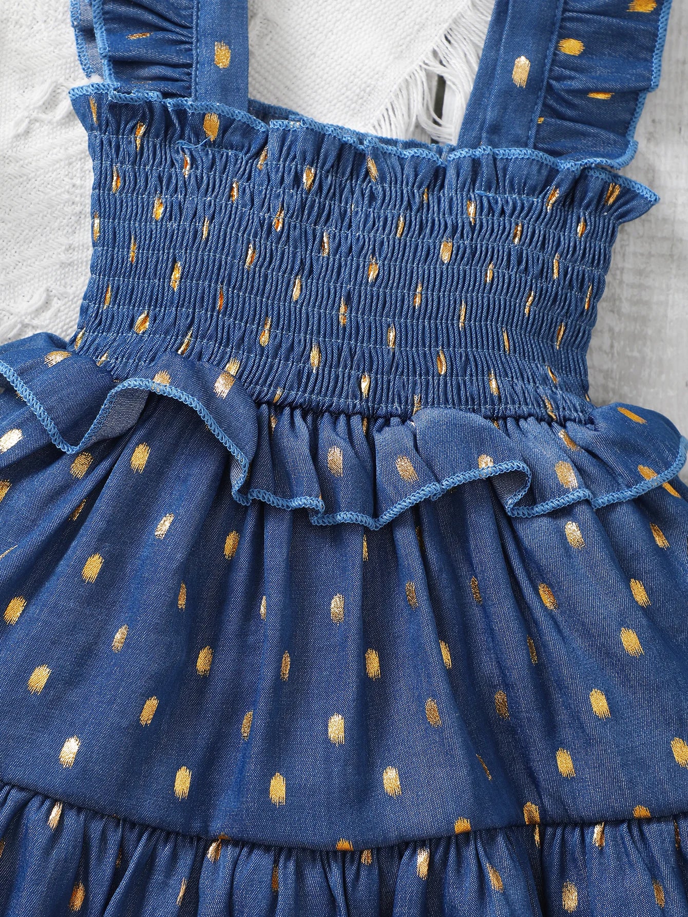 3-24Months Infant Baby Girl Dot Slip Blue Dress Toddler Girl Summer Fashion Princess Dresses With Headband 2Pcs Set