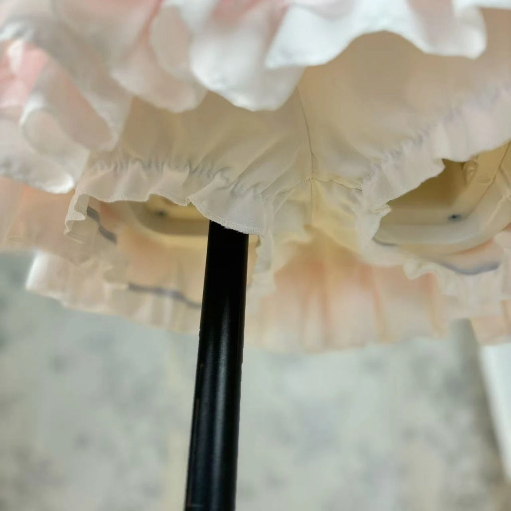 Lolita Style Princess Vintage Cake Skirt  Sweet Kawaii Women Cute Lace Ruffles Party Mini Skirts Harajuku Y2k Faldas Mujer