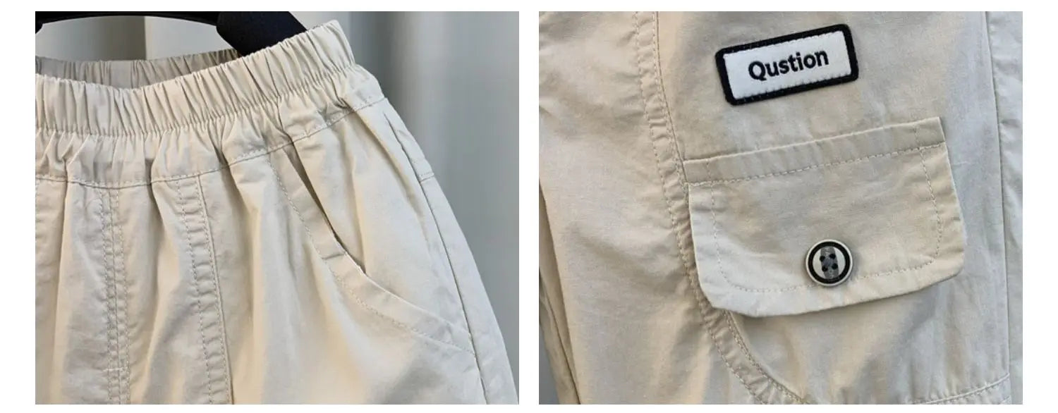 New Spring Autumn Fashion Boys Pants Loose And Comfortable Design Sport Overalls Cargo Trousers For 2-10 Years Old Kids