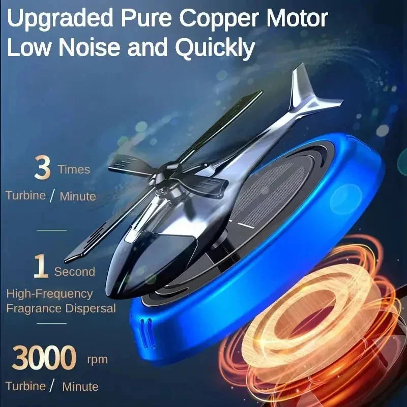 Solar Car Air Freshener Perfume Helicopter Decor Interior Decor Solar Car Rotating Aromatherapy Perfume