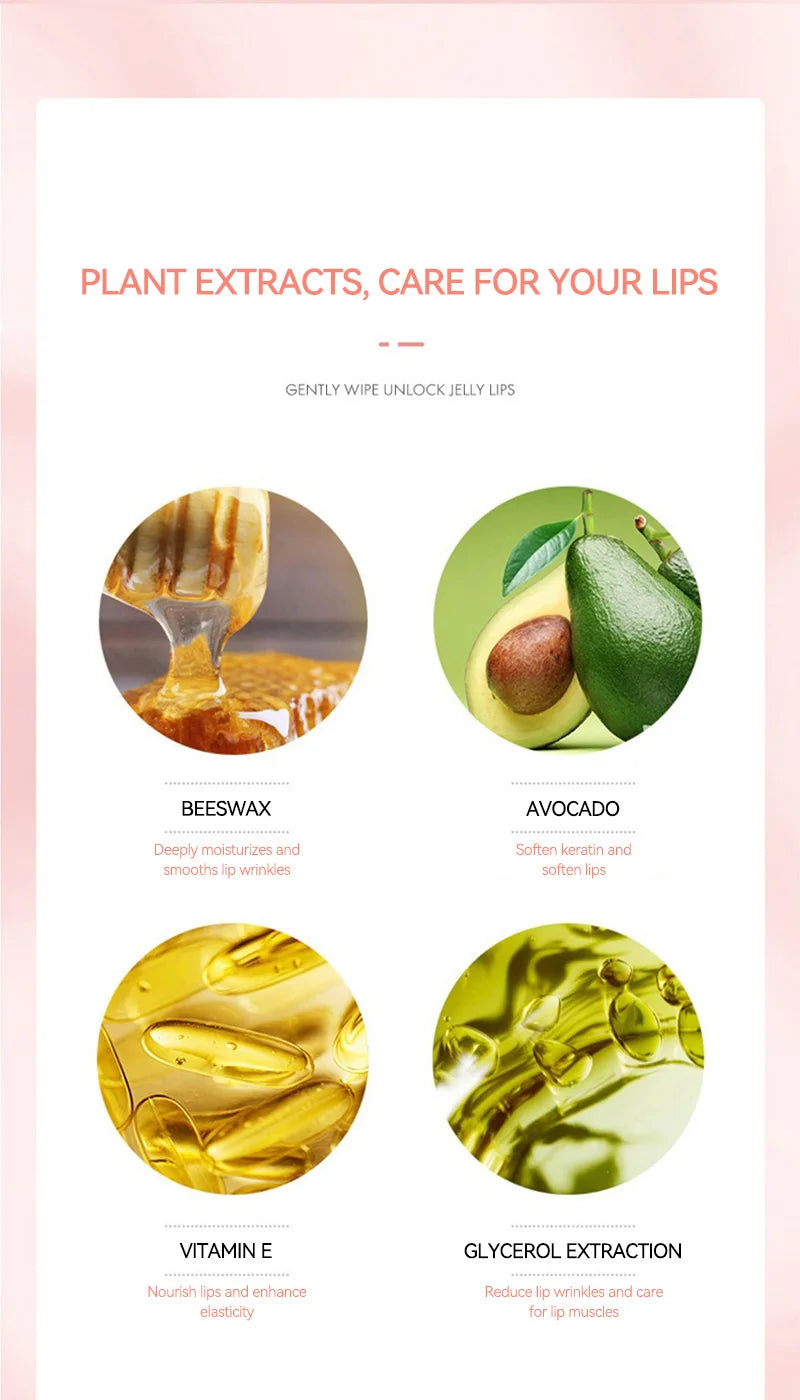 OMGA Color-Changing Lip Balm Jelly Lipstick Moisturizing Waterproof Hydrating Temperature-Sensitive Peach Flavor,Smooth Lips