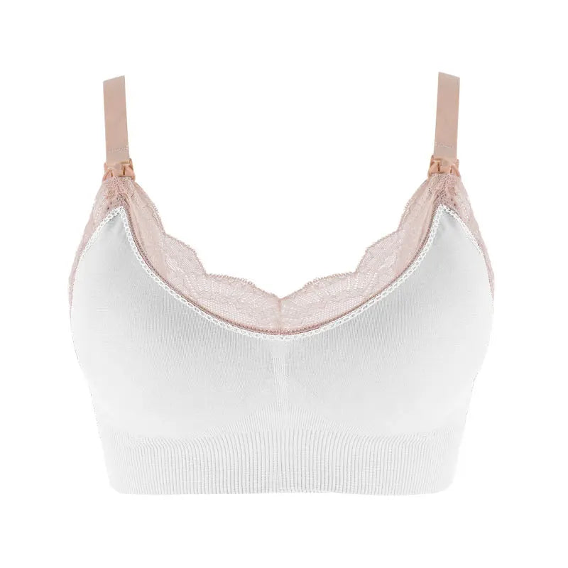 New Wireless Front Open Nursing Bra Soft Lace Breathable Seamless Maternity Breastfeeding Bras Maternal Support For Pregnant
