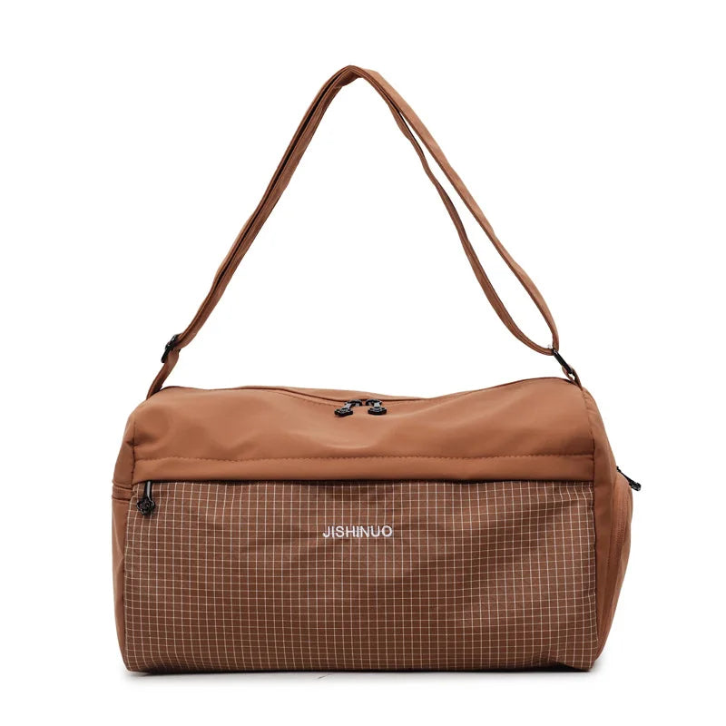 Large Capacity Travel Tote Bags for Women Solid Color Shoulder Messenger Bag Sports Yoga Satchels Fashion Woman Handbag