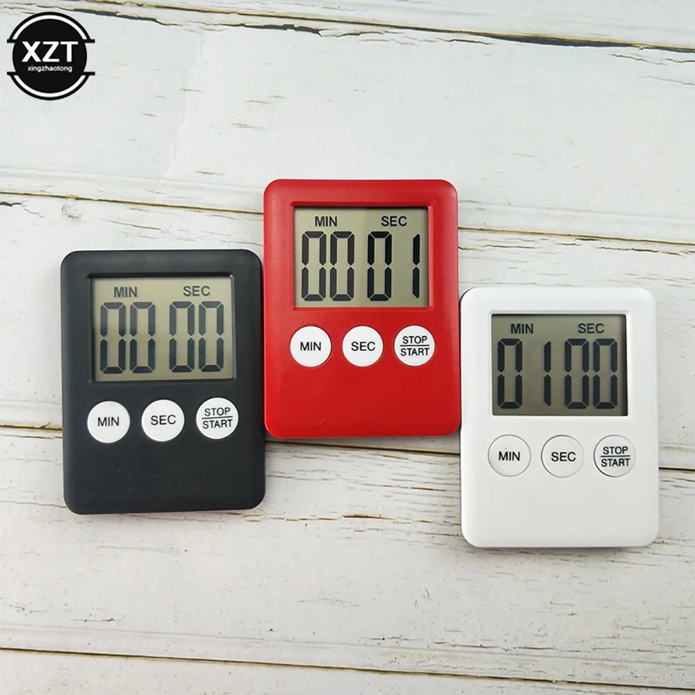 Magnetic Kitchen Timer Digital Cooking Baking LCD Display Count Down Up Loud Alarm Countdown Alarm Magnet Clock Kitchen Supplies