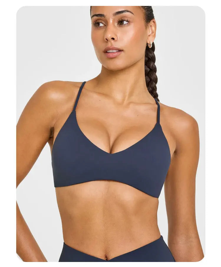 Sexy Fitness Yoga Bras Race Back Sports Bras Nylon Top Women Bra Breathable Underwear for Women Gym Yoga Bras Solid Color