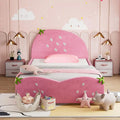 EY Twin Bed es or Kids, Toddler Wooden Twin Bed Platorm w/board & Slat Base, No Box Spring Needed, Children Bedroom urniture or