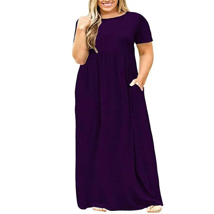 Summer Long Casual Dresses Women High Waist Street Style H Version Cotton Linen Skirt Big Size Female Fashionable Gown