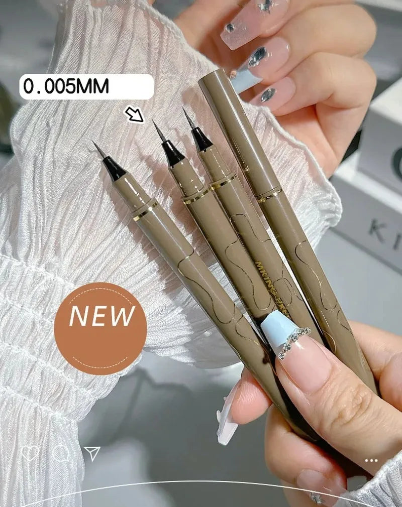 0.005mm Waterproof Liquid Eyeliner Matte Long Lasting Quick Dry Ultra-thin Eyeliner Lower Eyelash Pen Non Smudging Korean Makeup