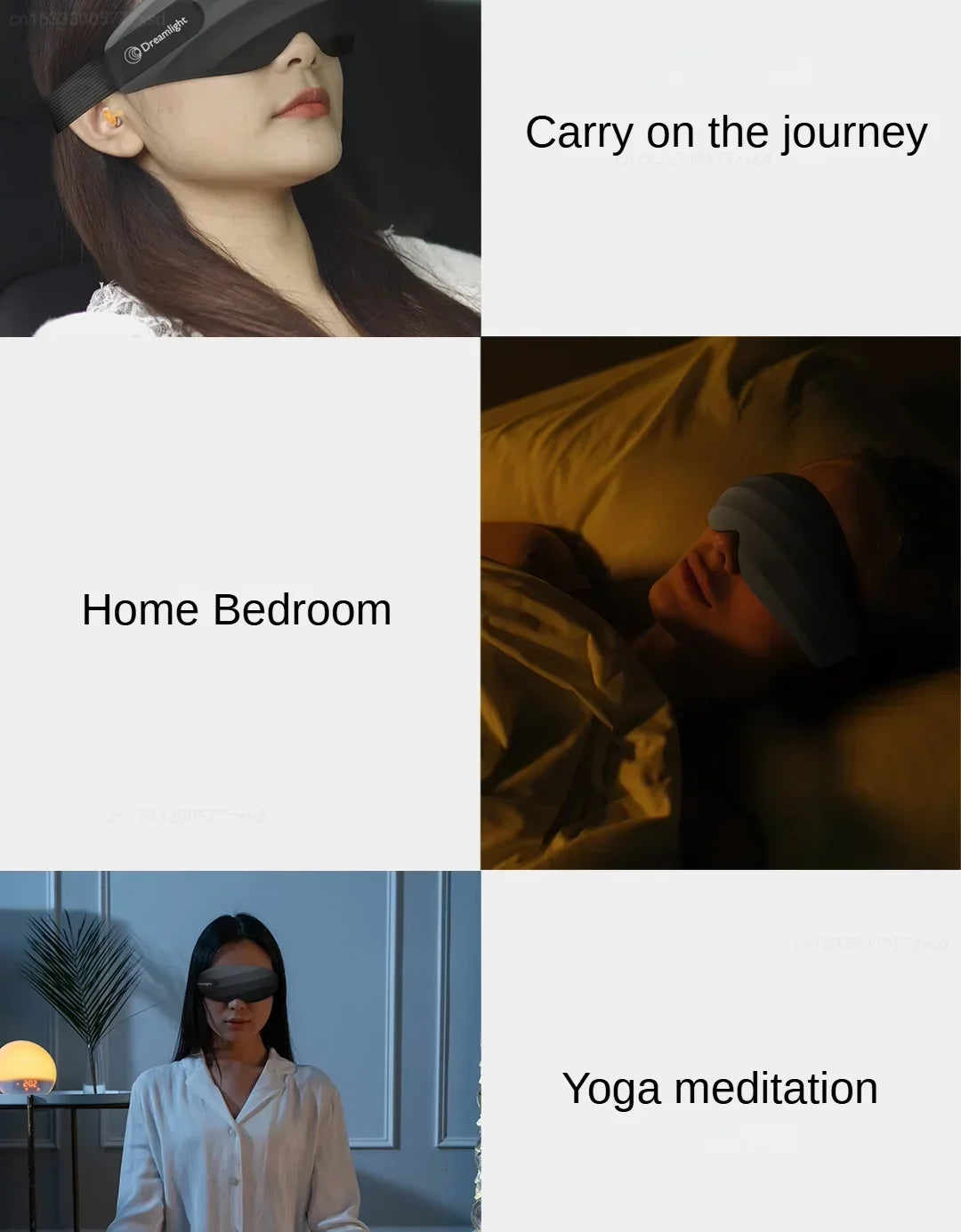 Dreamlight 3S Eye Mask Sleep 3D Stereoscopic Sleep Aid for Men Women Adult Portable for Sleeping Block Out Light Blinder