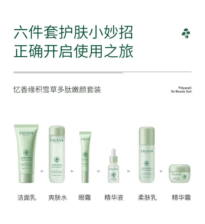 Centella Asiatica Polypeptide Skin Care Set Aloe Moisturizing Oil-controlling Face Serum Cream Lotion Set Ascorbic Acid Essence