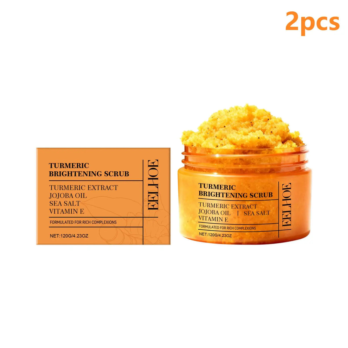 Eelhoe Turmeric Sea Salt Exfoliating Body Scrub - 120g