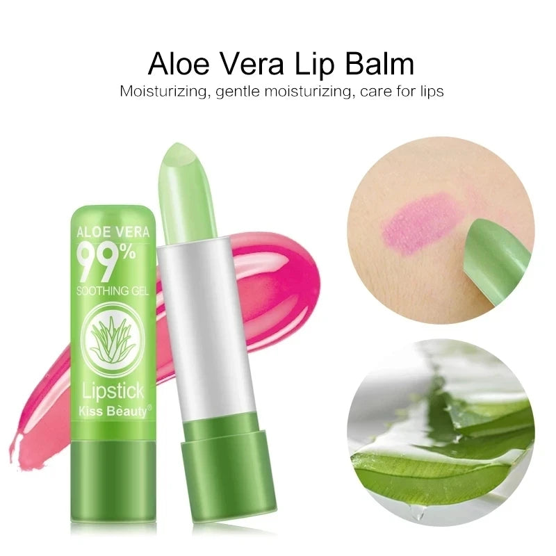 SADOER Aloe Vera Color Changing Lip Balm - 12-Piece Moisturizing Set