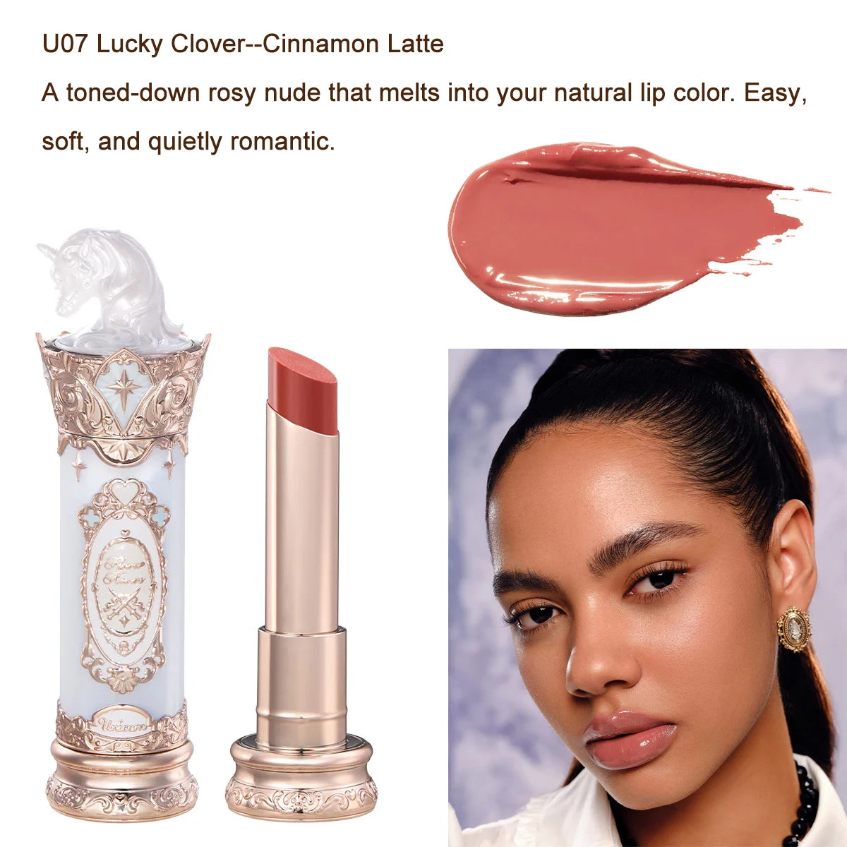 Flower Knows Knight Unicorn Makeup Set - Eyeshadow, Blush, Lipstick