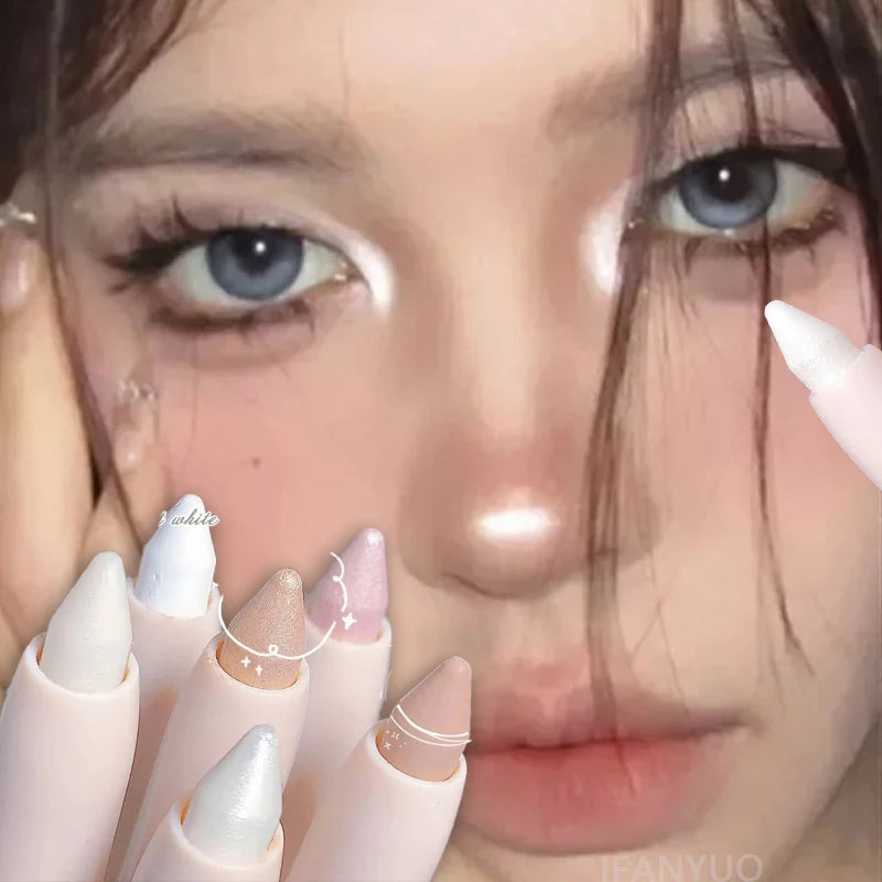 Diamond Highlight Eyeshadow Stick Matte White Pearl High Glossy Lying Silkworm Pen Face Flash Contouring Brightening Eyes Makeup