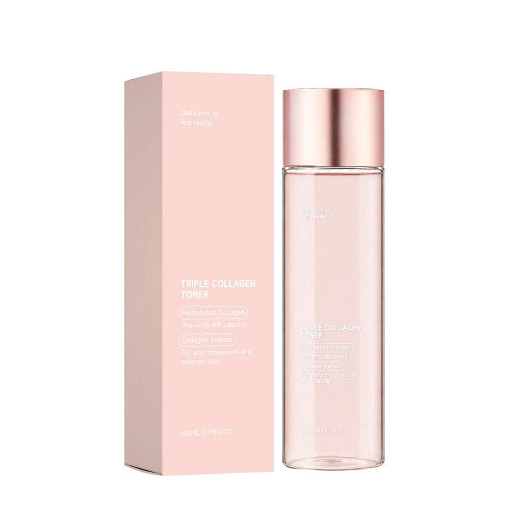 Triple Collagen Toner Moisturizing Watery Non‑Sticky Texture Hydrating Nourishing Skin Care Refreshing Large Capacity Face Toner