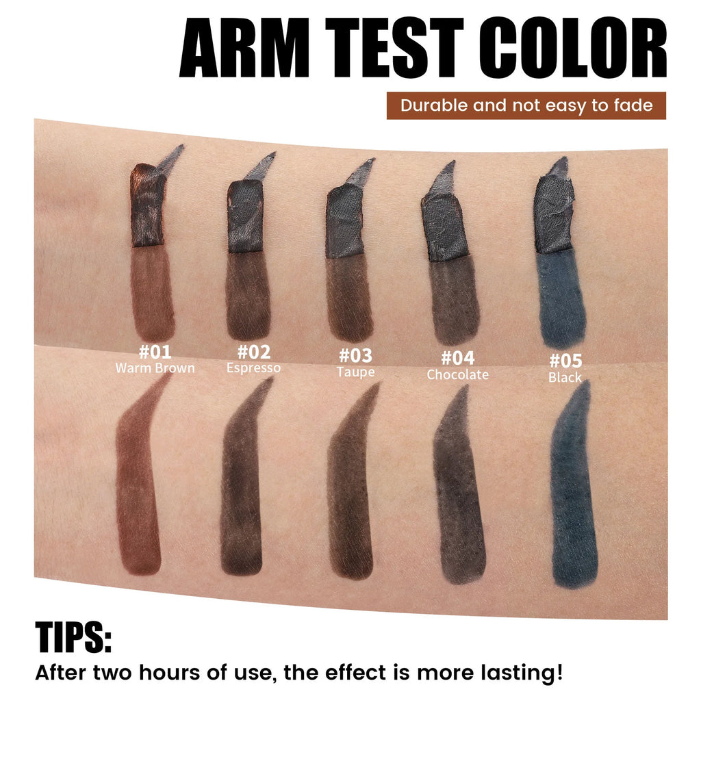 Eyebrow Tattoo Tint Semi Permanent Brow Tint Long-lasting Waterproof Natural Brown Liquid Eye Enhancers Brow Tattoo with Brush