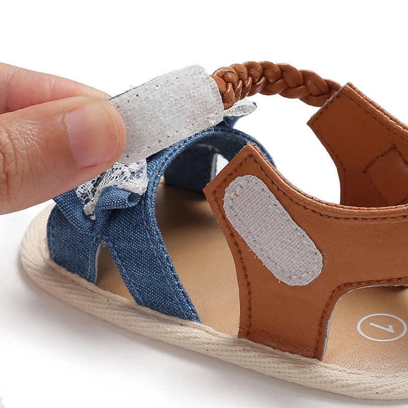 Baby Girl Summer Sandals 0-1 Year Cute Bow First Walker Soft Comfortable Newborn