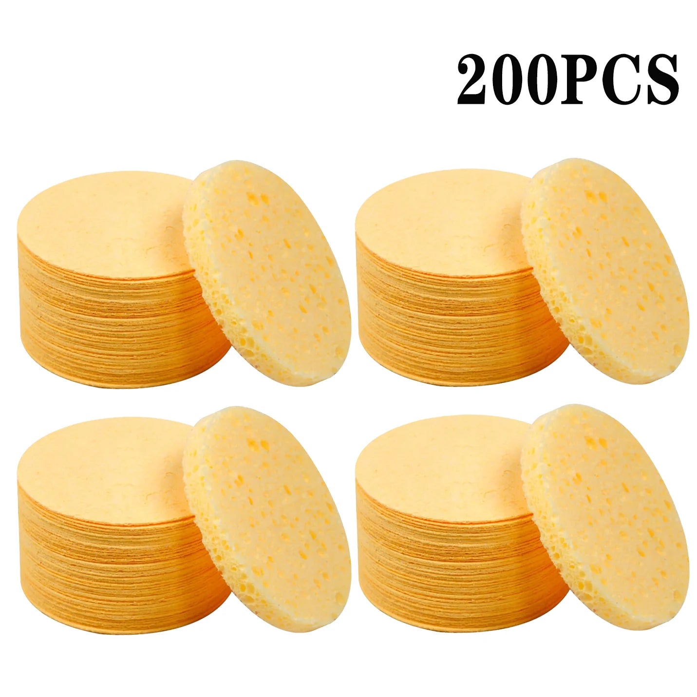 Face Wash Puff Natural Wood Pulp Foaming Sponge Pack for Gentle Cleanse Eco Friendly Cosmetic Puff For All Skin Types