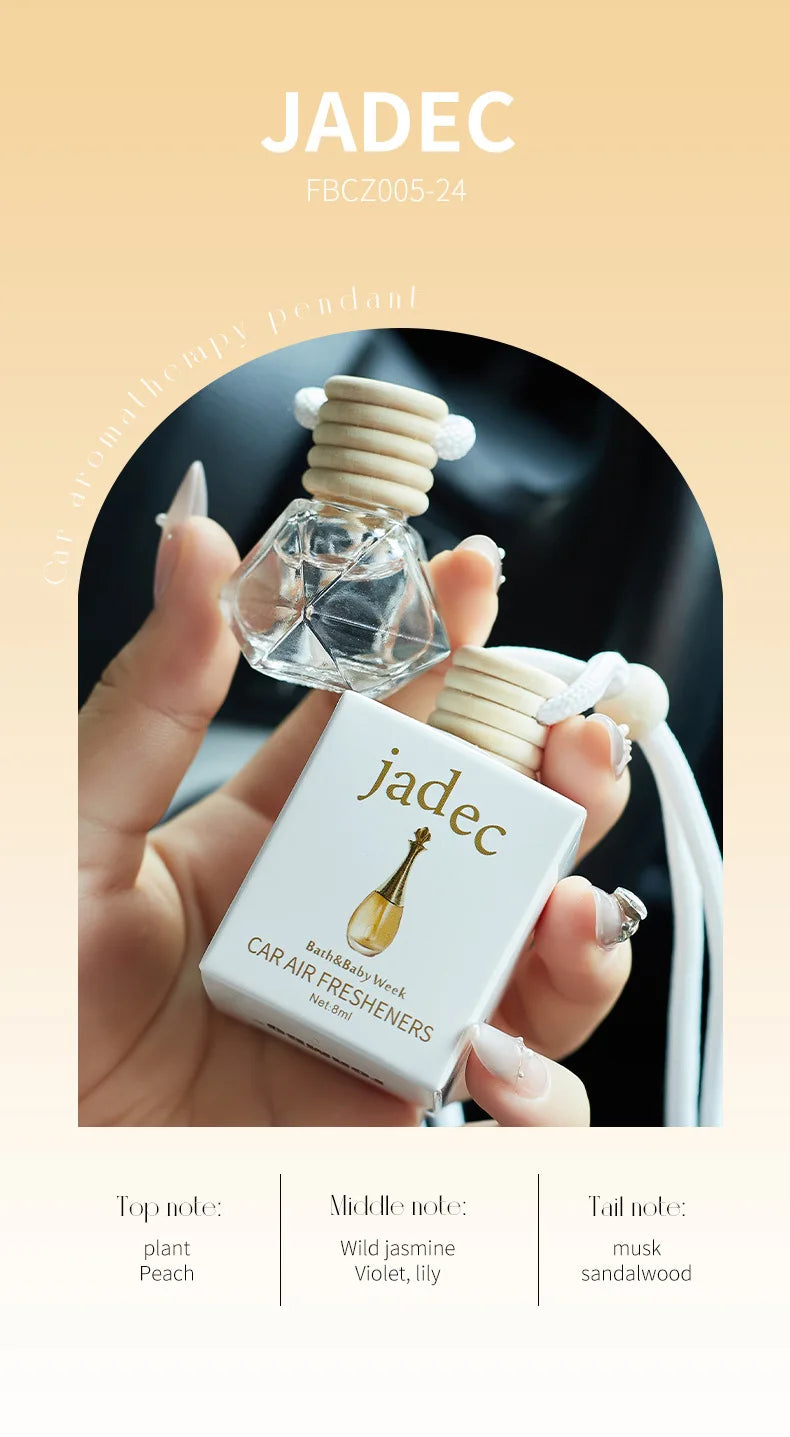 8ML Long Lasting Scent Glass Bottle Air Freshener Keep Charming and Fresh Hanging Car Interior Decoration Perfume Diffuser