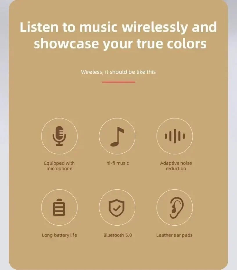 VIKEFON Wireless Bluetooth 5.0 Foldable Over-Ear Headset