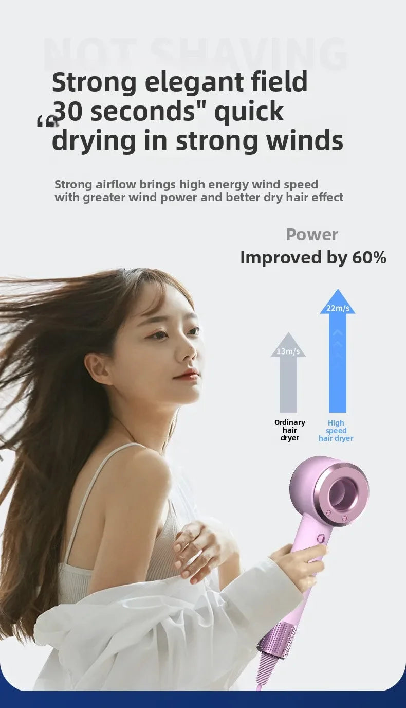 2026 New Professional Anion 5 in 1 Professional Hair Dryer Bladeless Temperature Control Lightweight for Smooth Hair Styling
