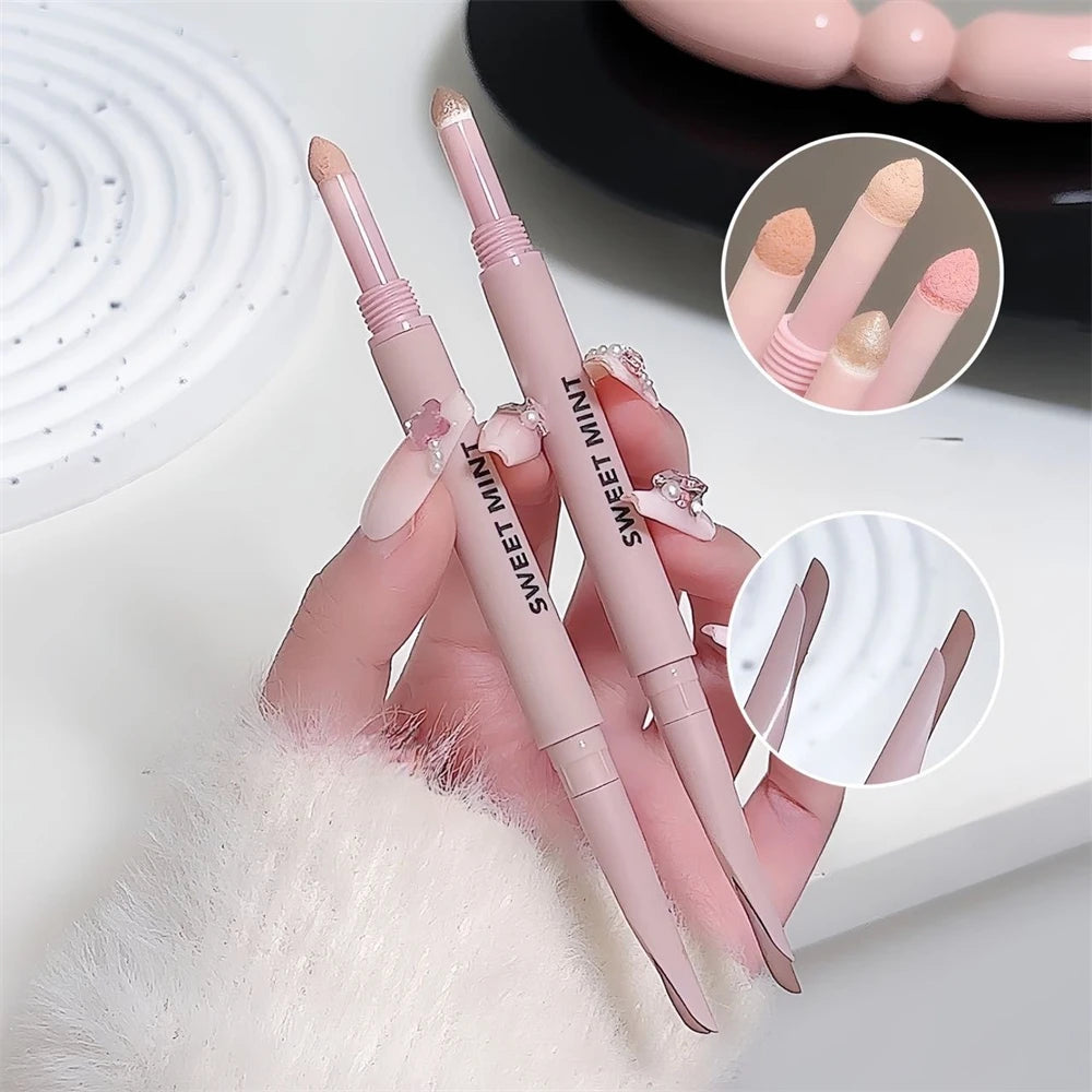 Double-end Lying Silkworm Eyeliner Pencil Diamond Glitter Matte Aegyosal Pen Brightening Cream Shadow Highligher Eye Makeup