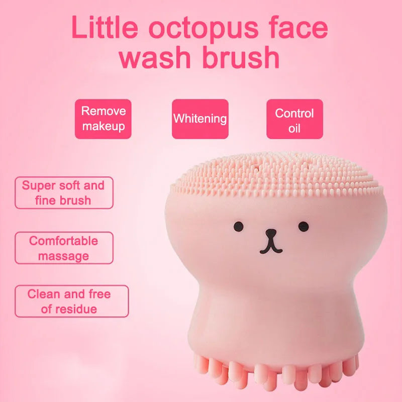 New Silicone Face Scrubber Skin Care Pore Cleaner Brush Face Massage Brush Deep Cleaning Exfoliator Tool XLS02