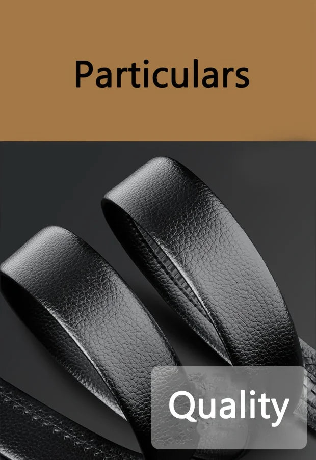 New Men's Belt Fashion Automatic Buckle Business Leather Belts For Men Jeans High Quality Strap