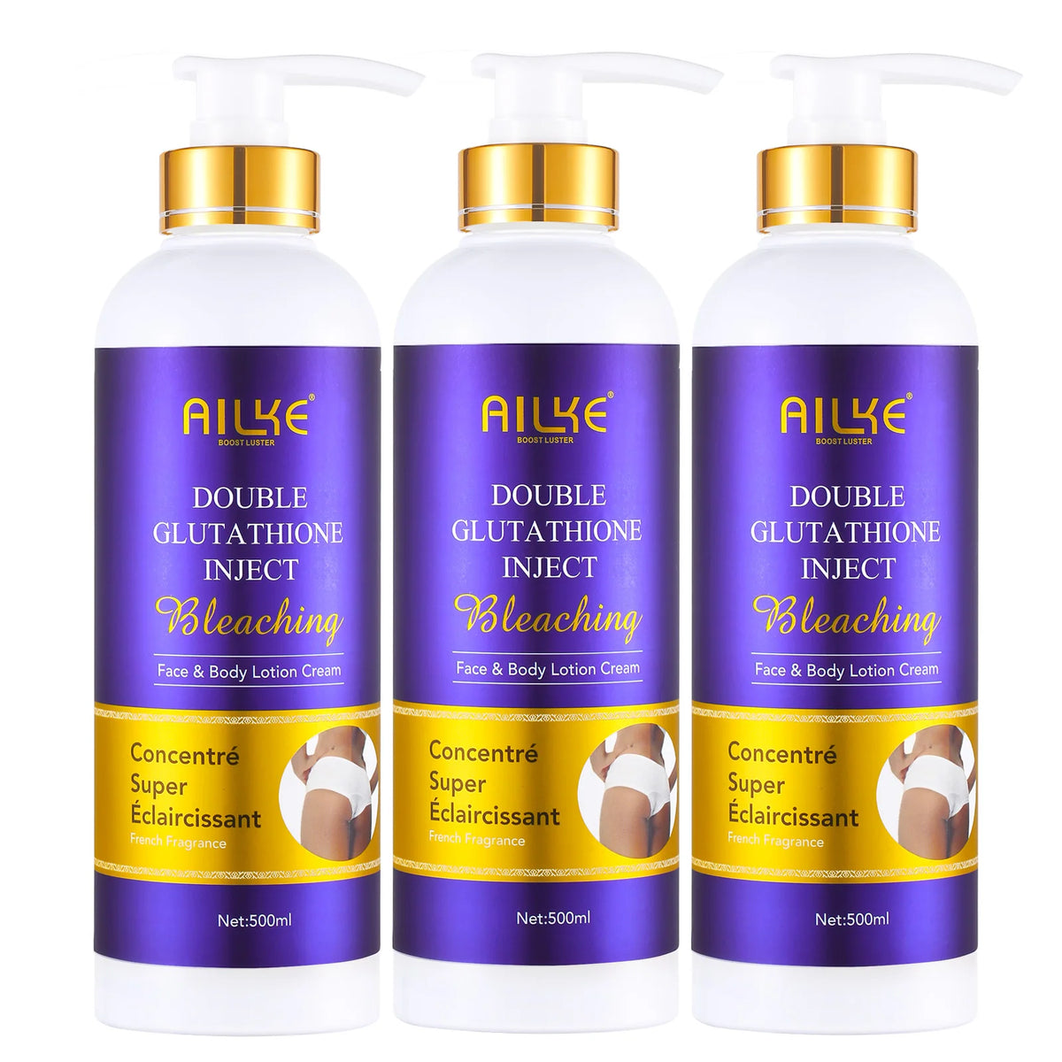 AILKE 5-in-1 Glutathione Skin Whitening Care Set for Face and Body