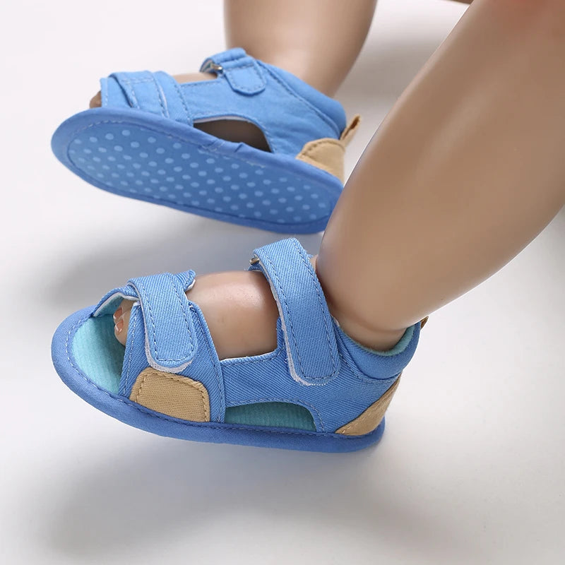 Baby Girls First Walker Sandals - Butterfly Knot Soft Cotton Sole