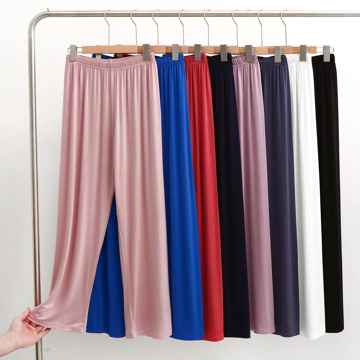 Women's Modal Pajama Pants - Loose Elastic Waist Loungewear