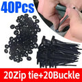 Self-Locking Clip Multi-Purpose General Purpose Nylon Cable Tie Auto Fasteners Screws Replacement Clips Car Accessories 1-40 Pcs
