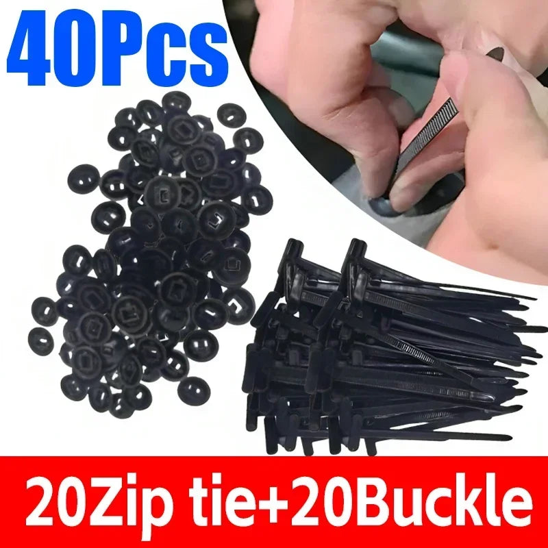 Self-Locking Clip Multi-Purpose General Purpose Nylon Cable Tie Auto Fasteners Screws Replacement Clips Car Accessories 1-40 Pcs