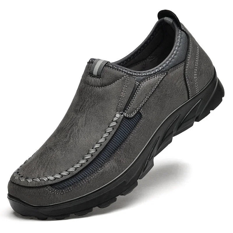 PUAMSS Men's Slip-On Loafers | Breathable Leather Casual Shoes