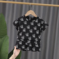 2026 Summer New Style Children'S Boys' Suit Casual Fashion Trendy Stylish Two-Piece Set Short-Sleeve Top Trendy