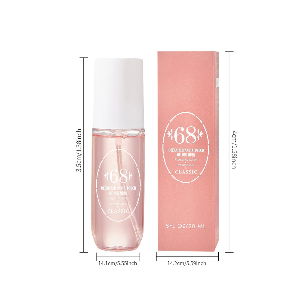 Perfume Mist Body Spray 5 Scents Vanilla Orchid Ocean Air Jasmine Blooms Creamy Coconut Milk Macadamia Long Lasting 90ml Each for Women Gift
