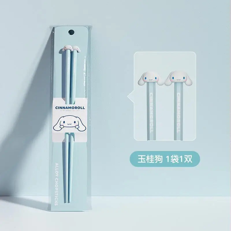 Palillos bonitos de dibujos animados con diseño de animales Kawaii, cubiertos japoneses reutilizables, accesorios de cocina y comedor, regalo para adolescentes al por mayor