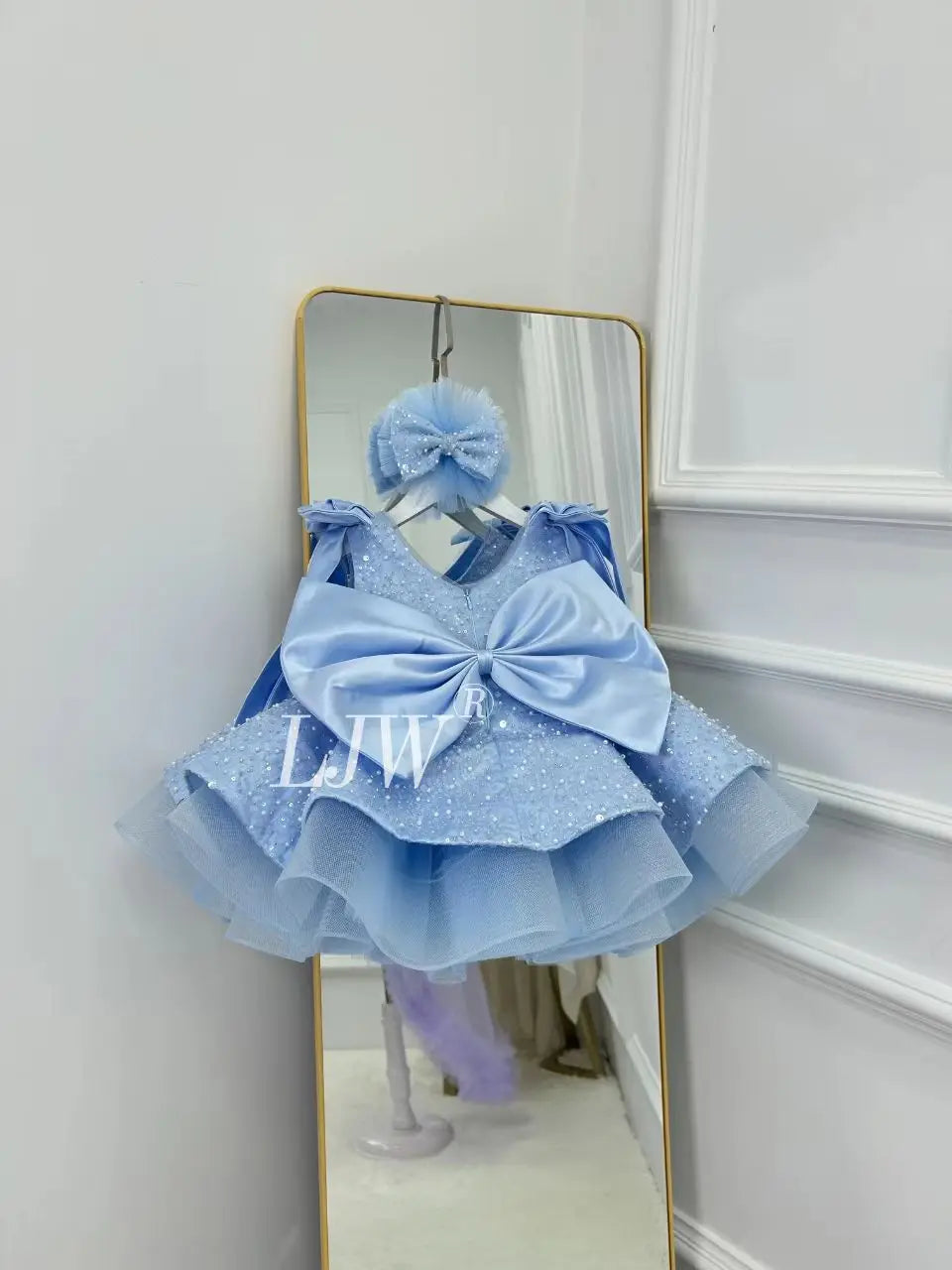 Sparkling Pink Flower Girl Dress Big Bow Heart Tulle Tutu Dress Flower Wedding Princess Birthday Party Prom First Communion Ball
