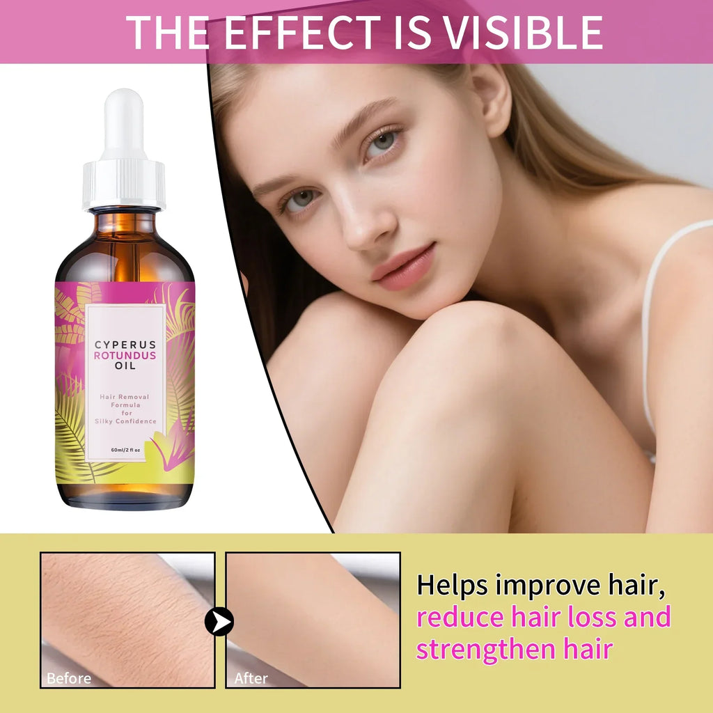 Natural Hair Reduction Body Oil 60ml – Plant-Based Jojoba + Almond, Smooths Skin, Tames Hair & Provides All-Day Nourishment