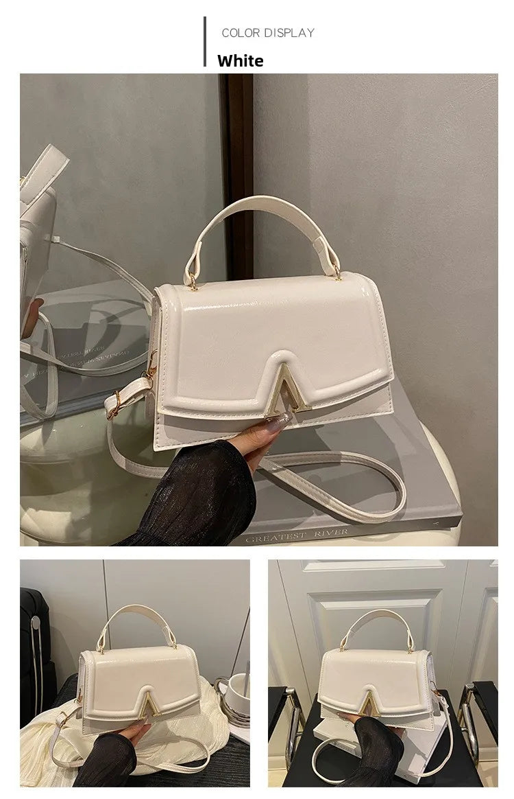 Candy Colored Minimalist Crossbody Shoulder Bag - PU Leather