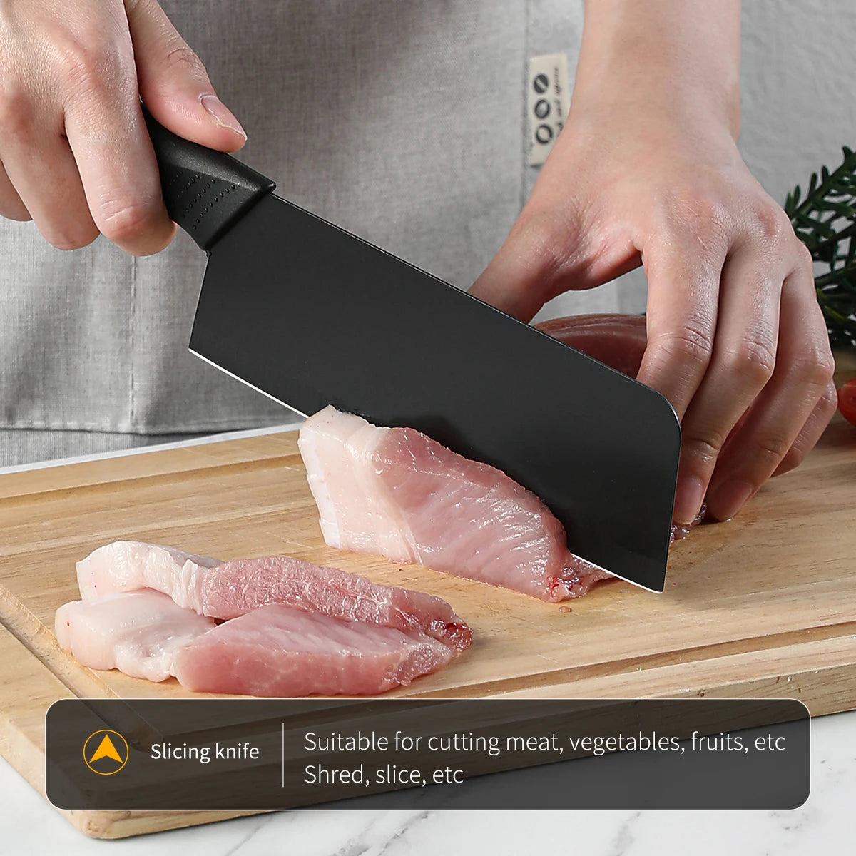 Juego de cuchillos de cocina de 3/5 piezas, juego de cuchillos de acero negro de alta calidad, cuchillos de regalo de acero inoxidable, utensilios de cocina para el hogar